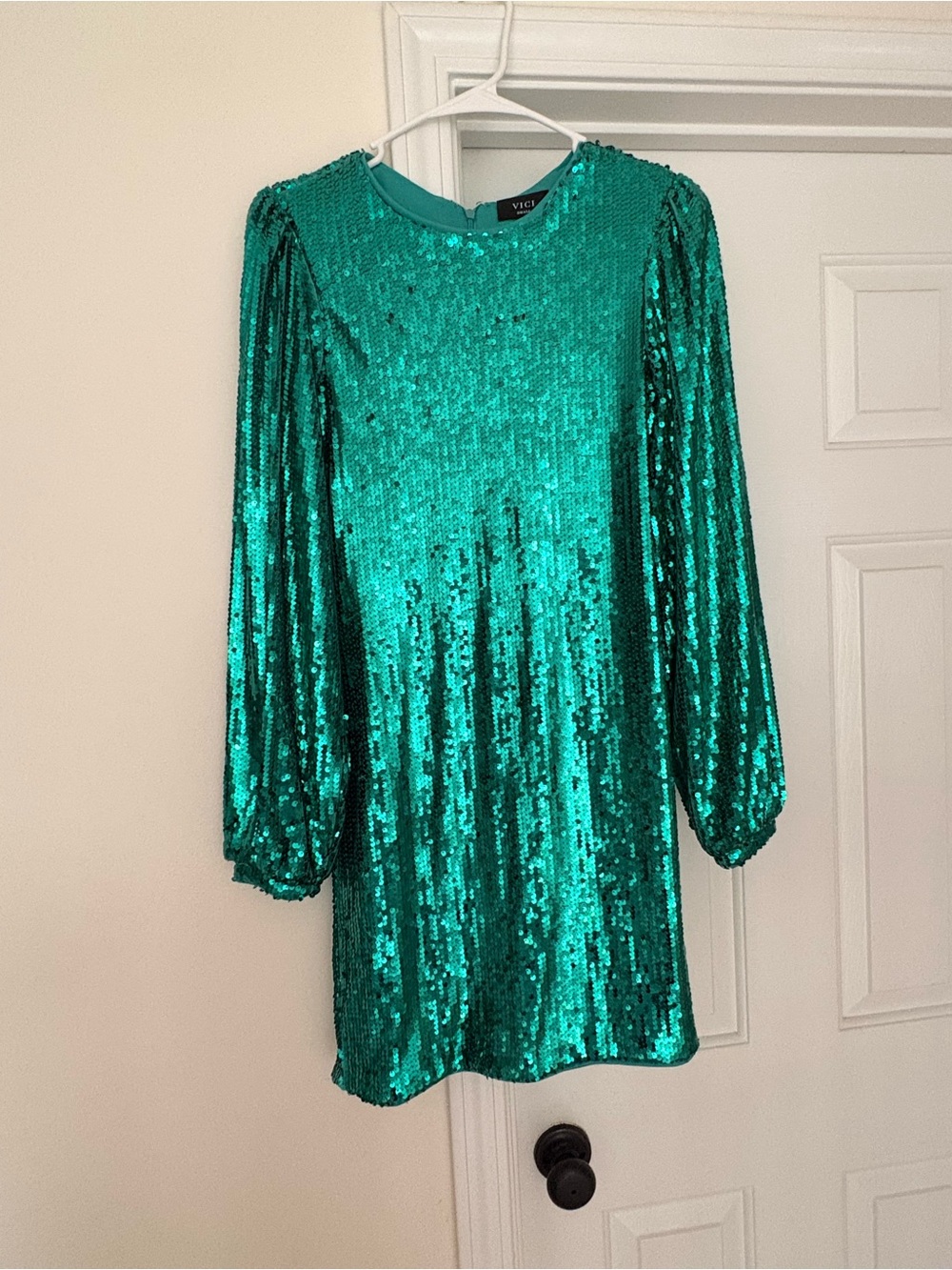 Vici Emerald Green Sequin Mini Dress